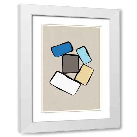 Bricks2 White Modern Wood Framed Art Print with Double Matting by Aesthete
