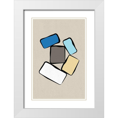Bricks2 White Modern Wood Framed Art Print with Double Matting by Aesthete