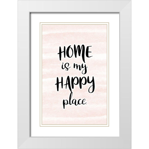 Home Quote White Modern Wood Framed Art Print with Double Matting by Aesthete
