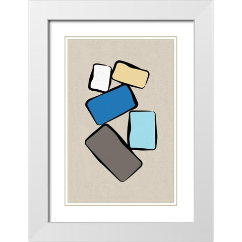 Bricks3 White Modern Wood Framed Art Print with Double Matting by Aesthete