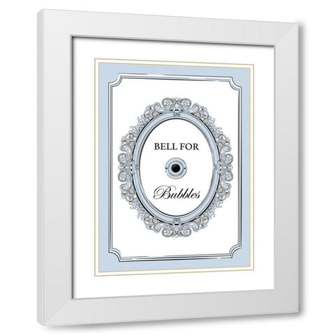 Bell for Bubbles White Modern Wood Framed Art Print with Double Matting by Aesthete