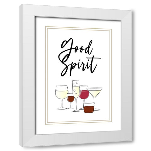 Good Spirit White Modern Wood Framed Art Print with Double Matting by Aesthete