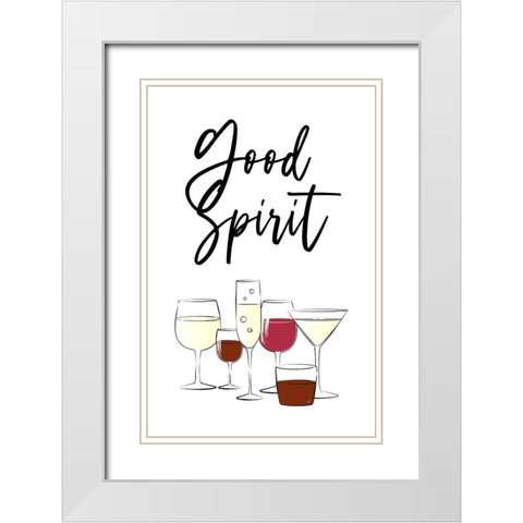 Good Spirit White Modern Wood Framed Art Print with Double Matting by Aesthete
