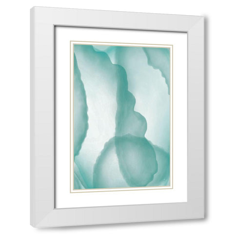 Blue Paper White Modern Wood Framed Art Print with Double Matting by Aesthete
