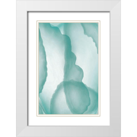 Blue Paper White Modern Wood Framed Art Print with Double Matting by Aesthete