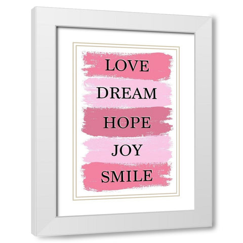 Love Dream White Modern Wood Framed Art Print with Double Matting by Aesthete