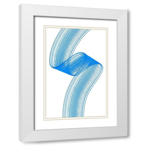 Comb Play One White Modern Wood Framed Art Print with Double Matting by Aesthete