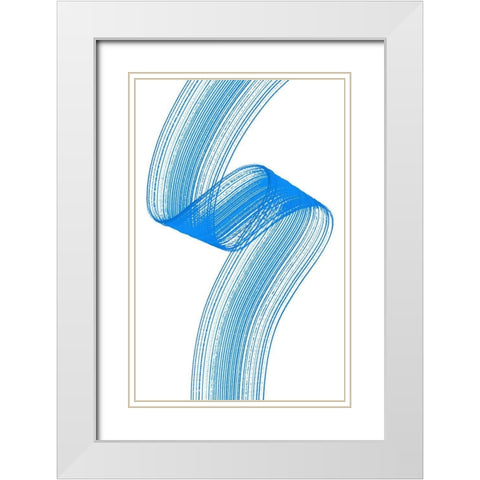 Comb Play One White Modern Wood Framed Art Print with Double Matting by Aesthete