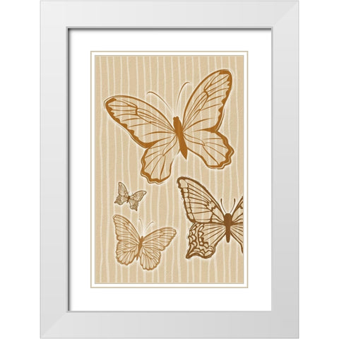Nature Creatures Sand White Modern Wood Framed Art Print with Double Matting by Aesthete