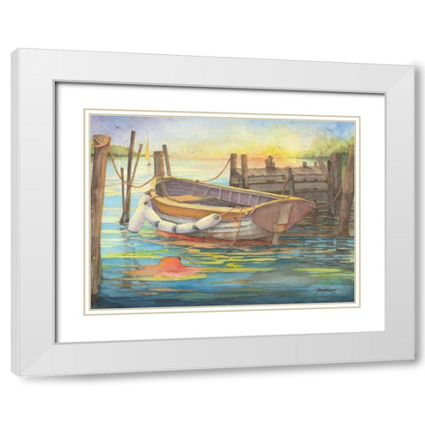 Dumpy Dory White Modern Wood Framed Art Print with Double Matting by Rizzo, Gene