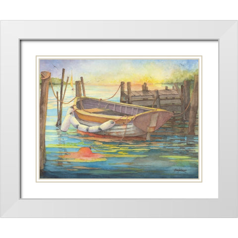 Dumpy Dory White Modern Wood Framed Art Print with Double Matting by Rizzo, Gene