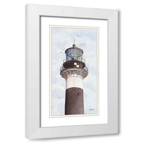 Cape Canaveral Lighthouse - Fl. White Modern Wood Framed Art Print with Double Matting by Rizzo, Gene