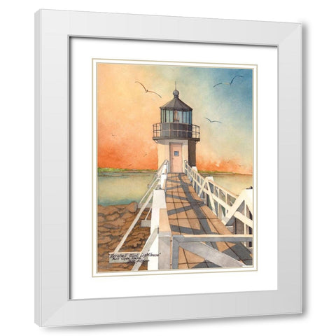 Marshall Point - P.C., Maine White Modern Wood Framed Art Print with Double Matting by Rizzo, Gene