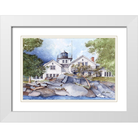 Noank - Connecticut White Modern Wood Framed Art Print with Double Matting by Rizzo, Gene