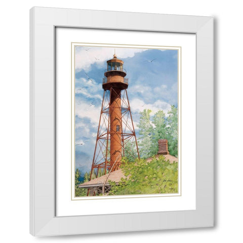 Sanibel Island, Florida White Modern Wood Framed Art Print with Double Matting by Rizzo, Gene