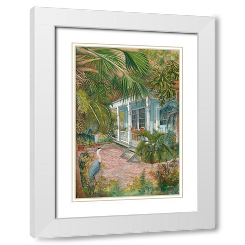 Conch Cottage White Modern Wood Framed Art Print with Double Matting by Rizzo, Gene