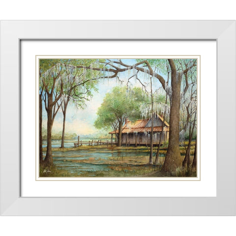 Heaven On Earth White Modern Wood Framed Art Print with Double Matting by Rizzo, Gene