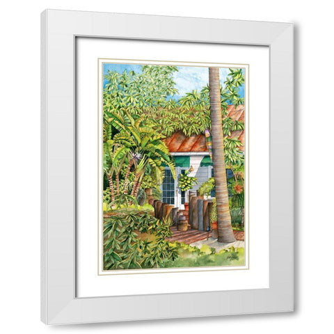 Tropical Treasure White Modern Wood Framed Art Print with Double Matting by Rizzo, Gene