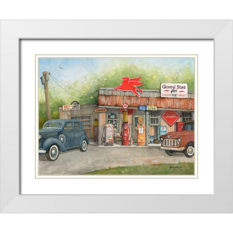Vintage General Store-1 White Modern Wood Framed Art Print with Double Matting by Rizzo, Gene