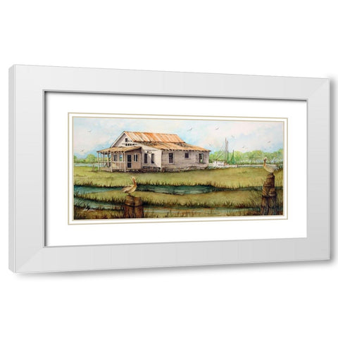 Faded Memories - Panorama White Modern Wood Framed Art Print with Double Matting by Rizzo, Gene