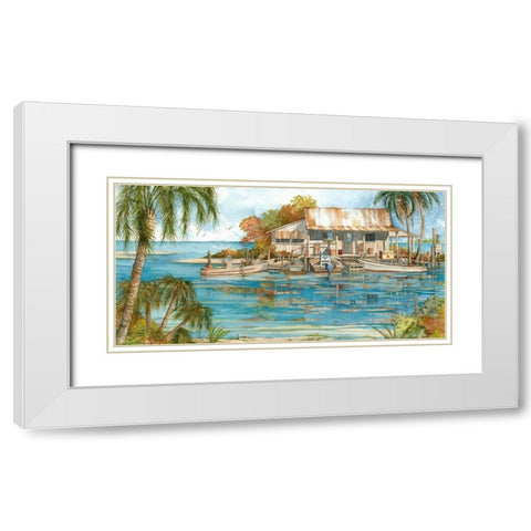 Seafood Shack - Panorama White Modern Wood Framed Art Print with Double Matting by Rizzo, Gene