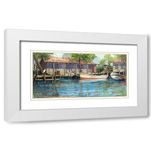 Swamp Life - Panorama White Modern Wood Framed Art Print with Double Matting by Rizzo, Gene