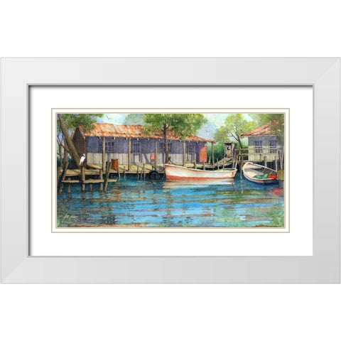 Swamp Life - Panorama White Modern Wood Framed Art Print with Double Matting by Rizzo, Gene