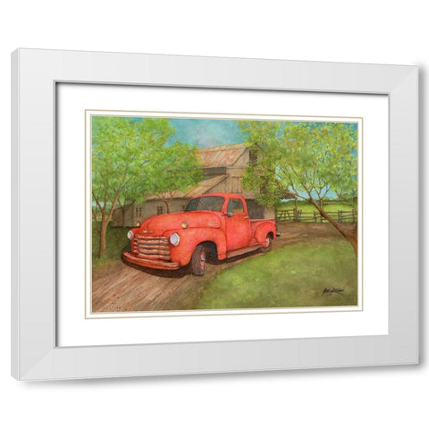 Down on the Farm White Modern Wood Framed Art Print with Double Matting by Rizzo, Gene