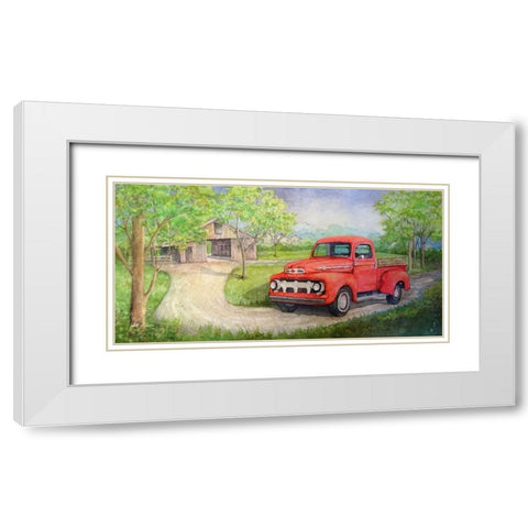 Old Red White Modern Wood Framed Art Print with Double Matting by Rizzo, Gene