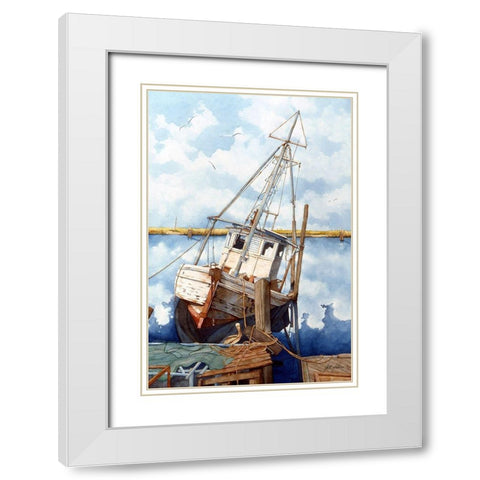 Forgotten Legacy White Modern Wood Framed Art Print with Double Matting by Rizzo, Gene