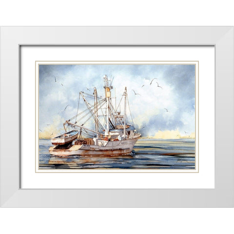 Homeward Bound White Modern Wood Framed Art Print with Double Matting by Rizzo, Gene