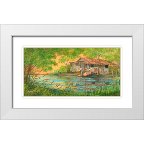 Hideaway White Modern Wood Framed Art Print with Double Matting by Rizzo, Gene