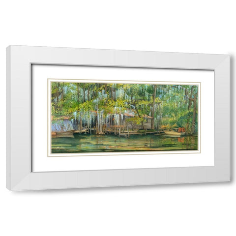 Paradise Found White Modern Wood Framed Art Print with Double Matting by Rizzo, Gene