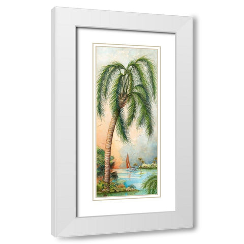 Sail Away-2 White Modern Wood Framed Art Print with Double Matting by Rizzo, Gene