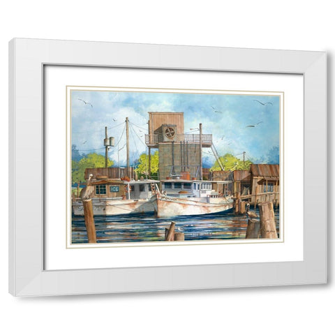 The Old Icehouse White Modern Wood Framed Art Print with Double Matting by Rizzo, Gene