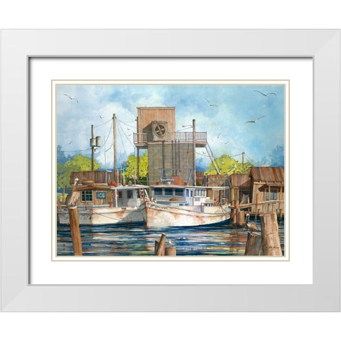 The Old Icehouse White Modern Wood Framed Art Print with Double Matting by Rizzo, Gene