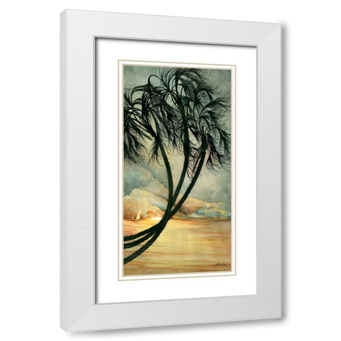 Unforgettable White Modern Wood Framed Art Print with Double Matting by Rizzo, Gene
