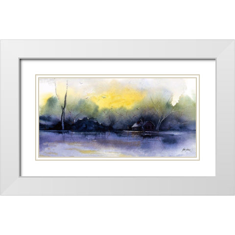 Wetlands White Modern Wood Framed Art Print with Double Matting by Rizzo, Gene