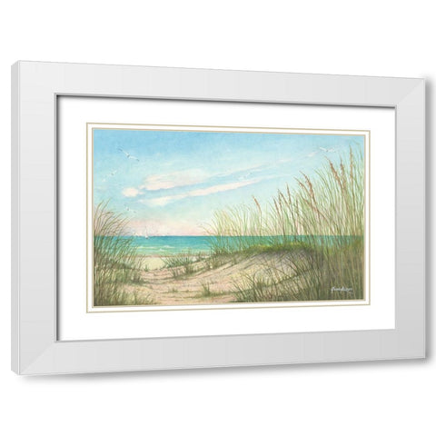 Wild Dunes White Modern Wood Framed Art Print with Double Matting by Rizzo, Gene