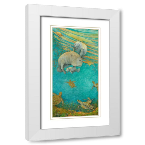 Looking For NEMO White Modern Wood Framed Art Print with Double Matting by Rizzo, Gene