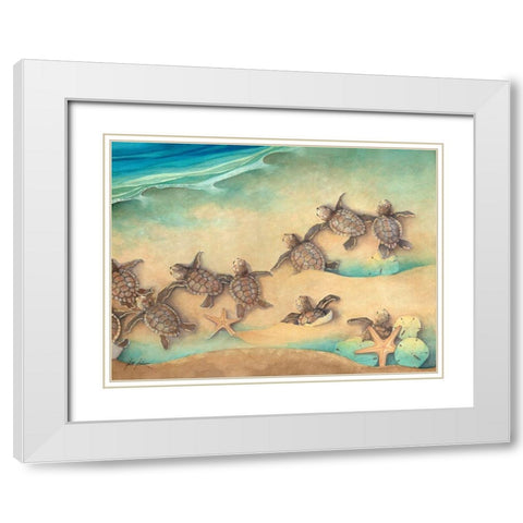 Out To Sea White Modern Wood Framed Art Print with Double Matting by Rizzo, Gene