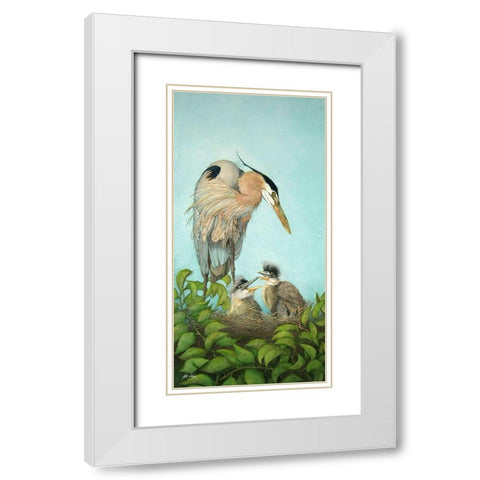 Feed Me White Modern Wood Framed Art Print with Double Matting by Rizzo, Gene