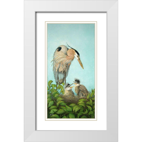 Feed Me White Modern Wood Framed Art Print with Double Matting by Rizzo, Gene