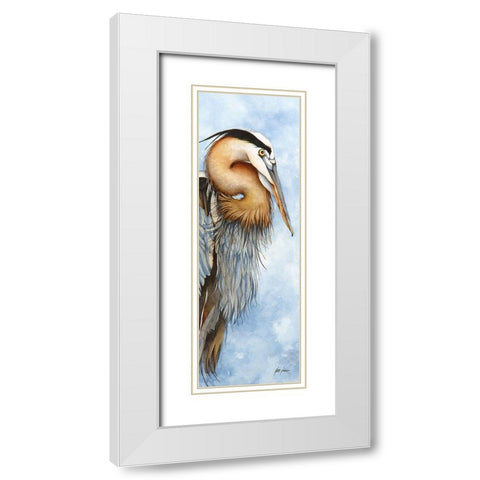 Hey, Back Away From My Fish White Modern Wood Framed Art Print with Double Matting by Rizzo, Gene