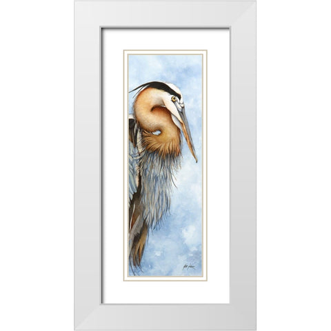 Hey, Back Away From My Fish White Modern Wood Framed Art Print with Double Matting by Rizzo, Gene