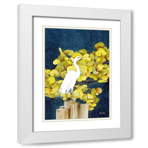 Henrietta White Modern Wood Framed Art Print with Double Matting by Rizzo, Gene