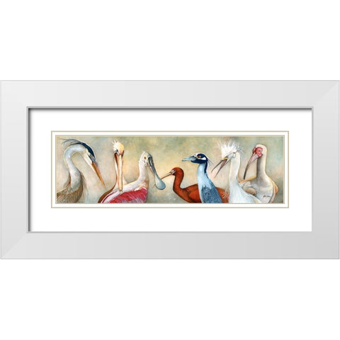 Heads Up White Modern Wood Framed Art Print with Double Matting by Rizzo, Gene