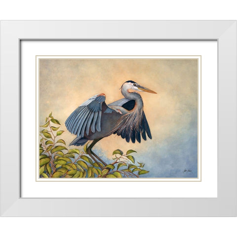 Majestic White Modern Wood Framed Art Print with Double Matting by Rizzo, Gene