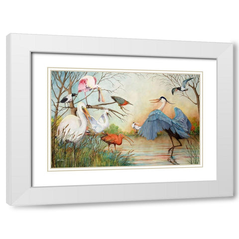 Showoff White Modern Wood Framed Art Print with Double Matting by Rizzo, Gene