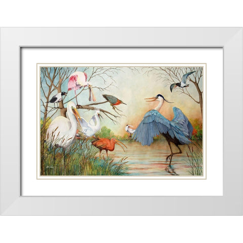 Showoff White Modern Wood Framed Art Print with Double Matting by Rizzo, Gene